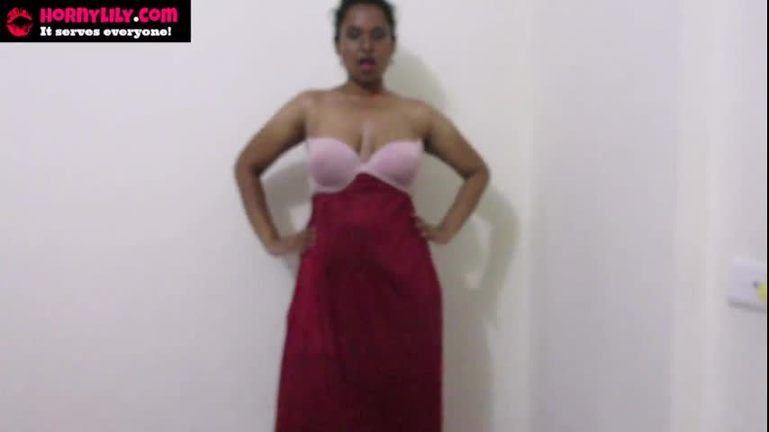 lily masturbation in standing position