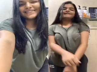 PERFECT DEVIL BABE DANCING AND STRIP TO SHOW HER MOUTHWATERING BOOBS