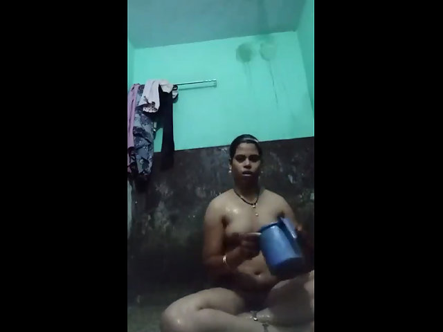 Tamil Housewife Taking Shower Self Shot Video
