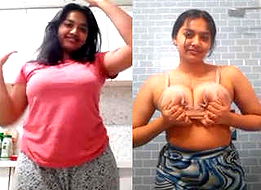 Big Boobs girlfriend Showing her Assets Nude