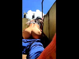 Lovers Fucking On Roof