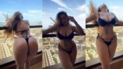 Aditi Mistry Showing Her Sexy Boobs And Ass In Bikini Dress