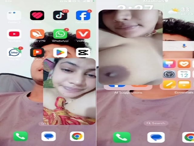 Video call nude show of sexy Indian girlfriend MMS